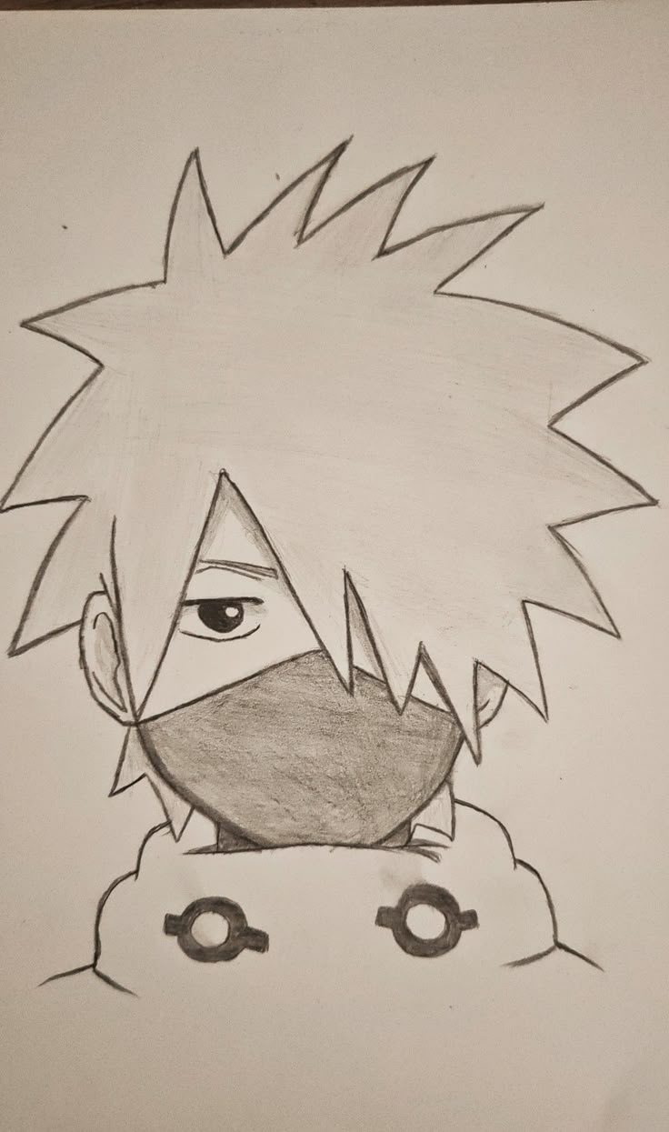 Desenho de Anime para Desenhar do personagem com cabelo espetado