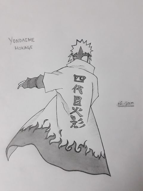 Desenho de Anime para Desenhar do Yondaim Hokage fácil e bonito