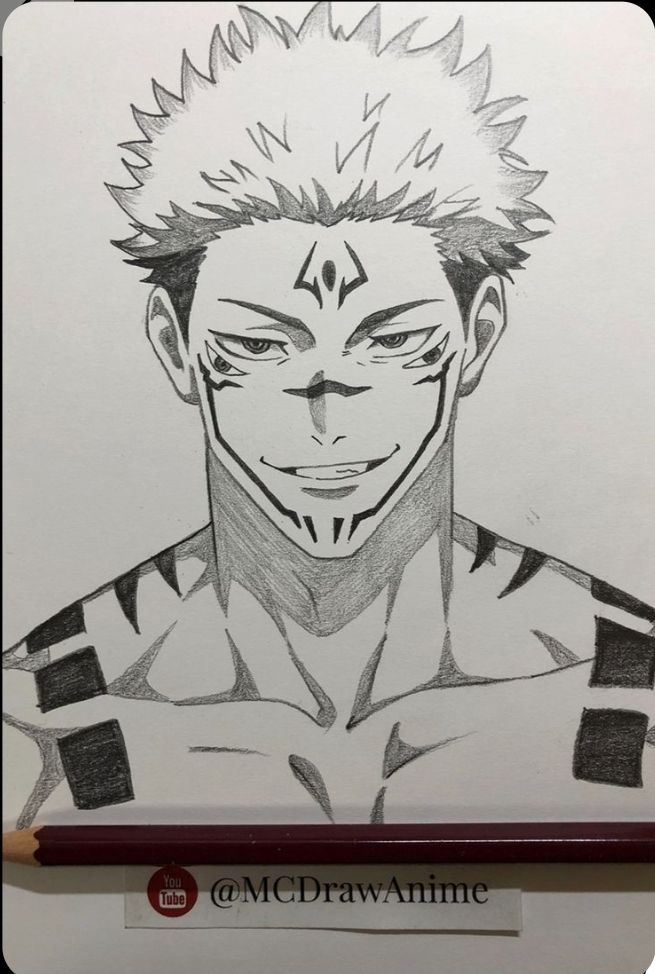 Desenho de Anime para Desenhar de personagem musculoso fácil e bonito