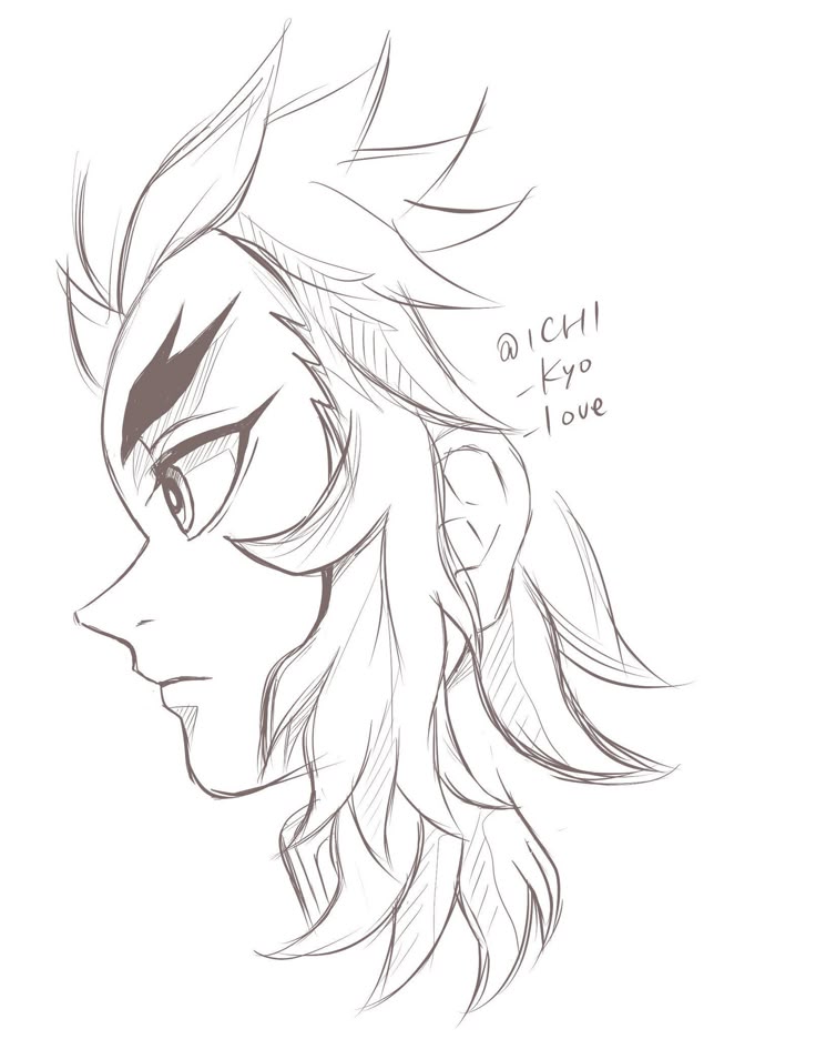 Desenho de Anime para Desenhar de personagem com cabelo estilizado