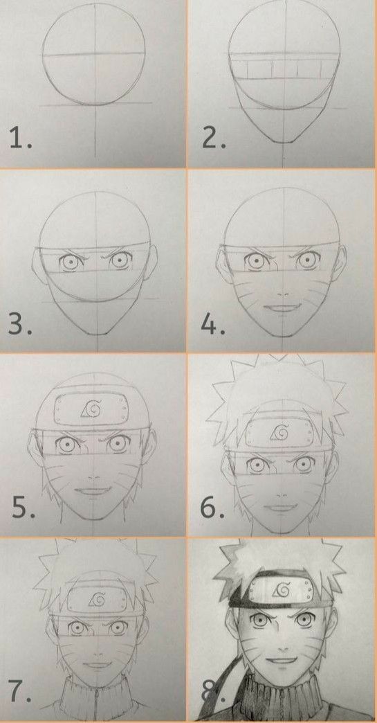 Desenho de Anime para Desenhar de Naruto passo a passo