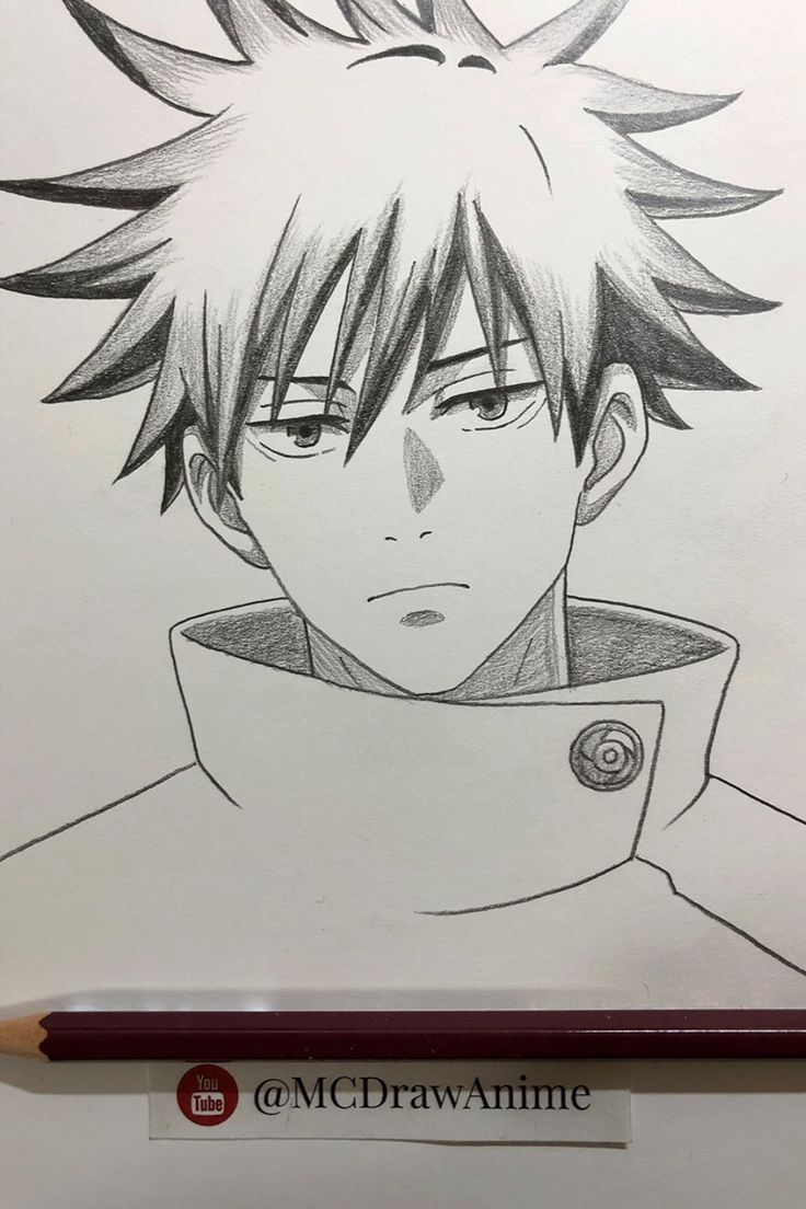 Desenho de Anime para Desenhar de personagem masculino com cabelo espetado