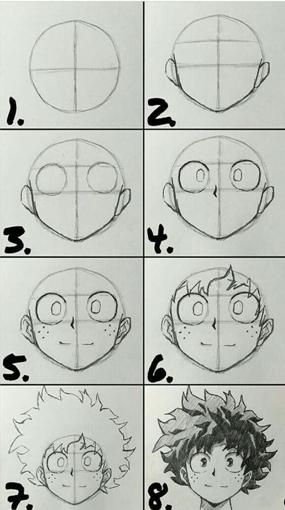 Desenho de Anime para Desenhar passo a passo fácil e bonito
