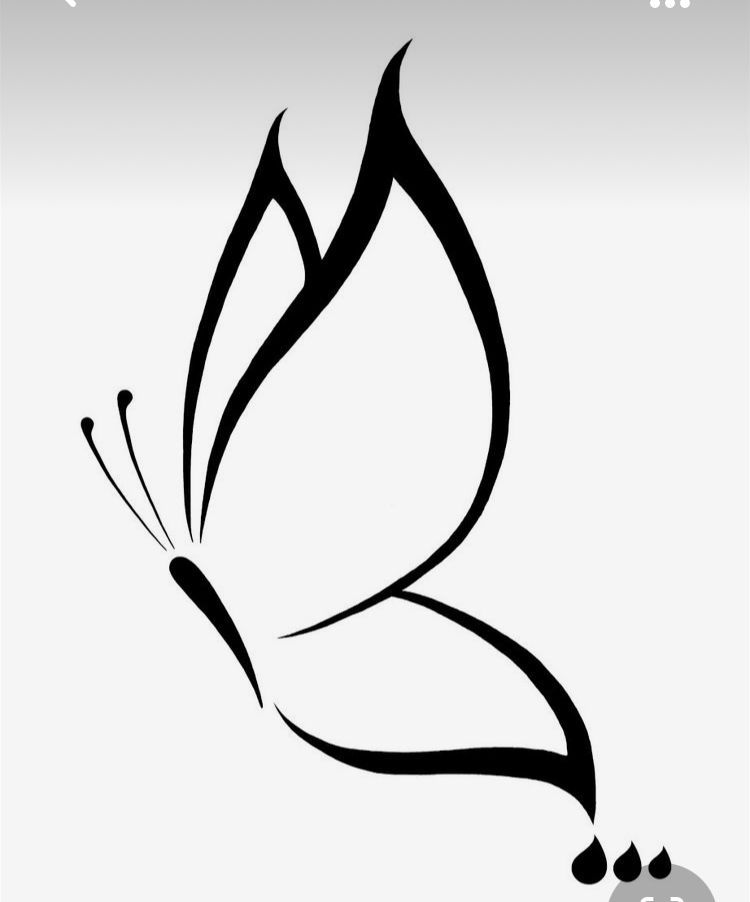 Desenho de Borboleta: Borboleta Simples a Lápis para desenhar