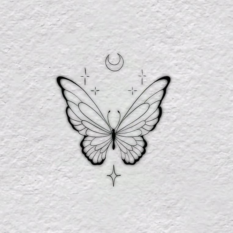 Desenho de Borboleta: Borboleta Simples e Fofa para desenhar
