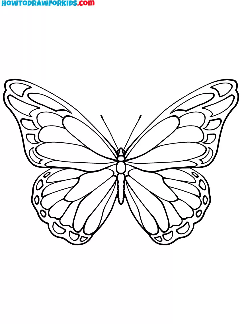 Desenho de Borboleta: Borboleta Simples para desenhar