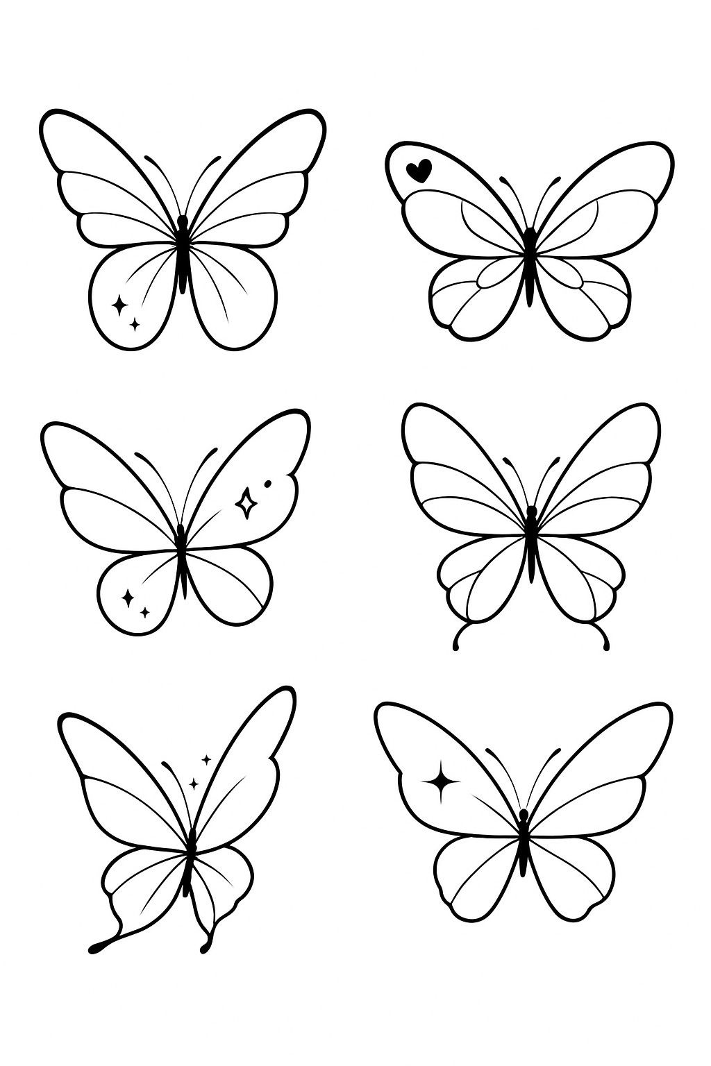 Desenho de Borboleta: Seis Borboletas Simples para desenhar