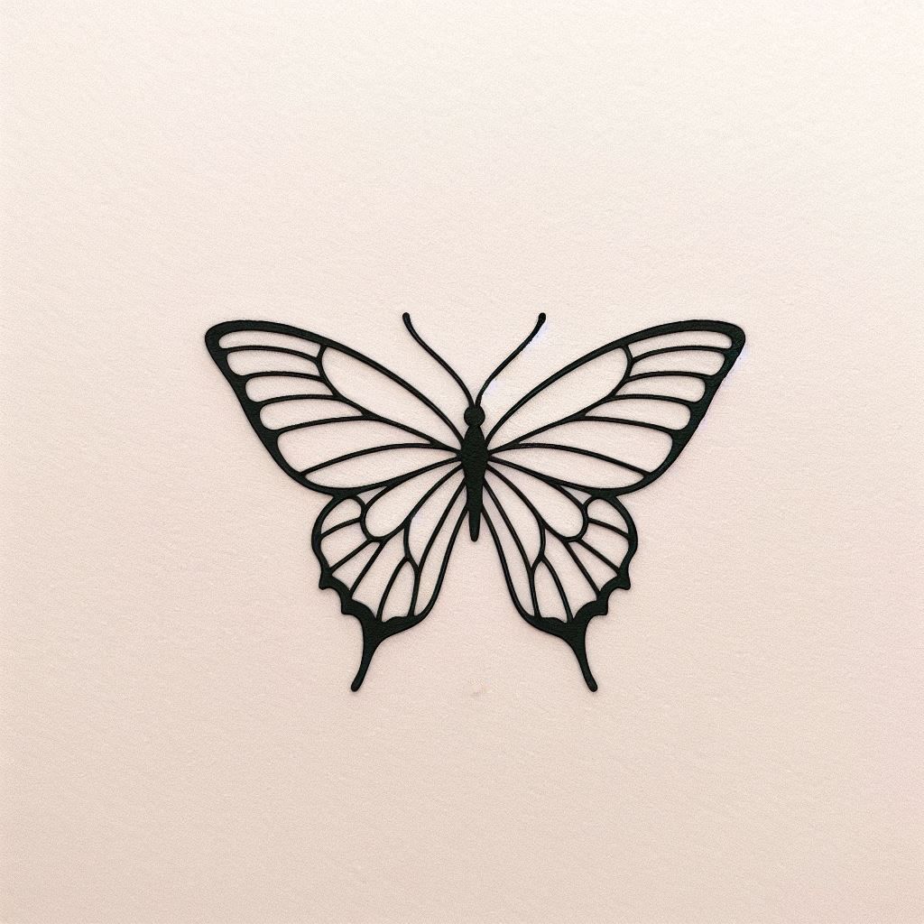 Desenho de Borboleta: Borboleta Realista a Lápis para desenhar