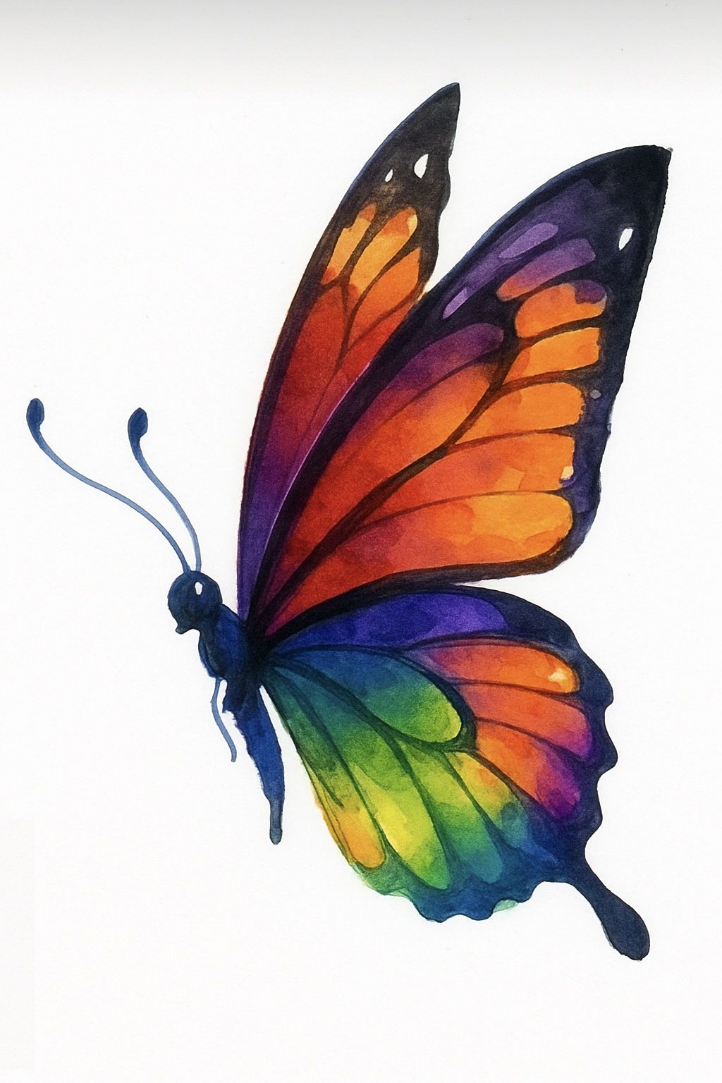 Desenho de Borboleta: Borboleta Colorida e Realista a Lápis