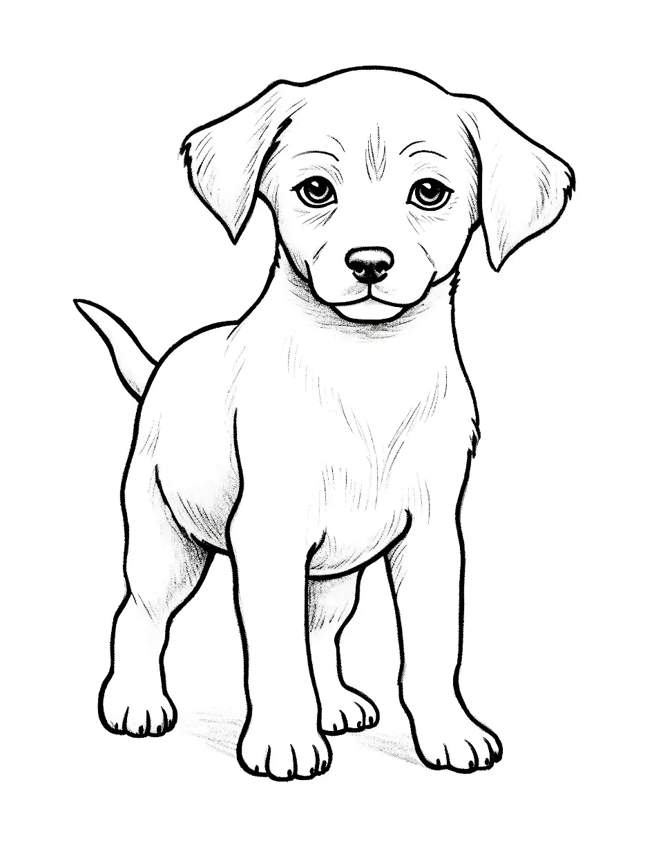Desenho de Cachorro: Labrador Fofo para desenhar