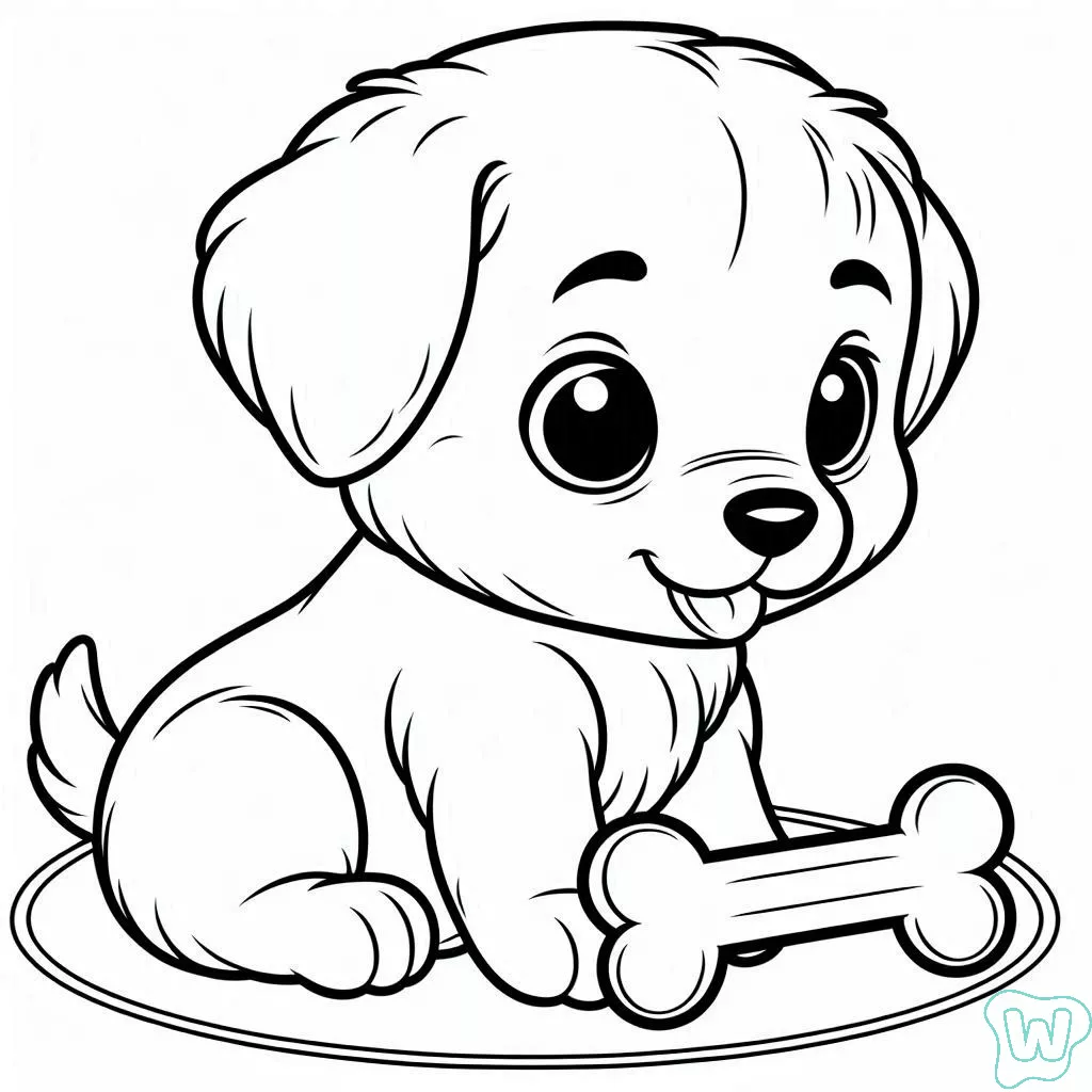 Desenho de Cachorro: Filhote Fofo para desenhar