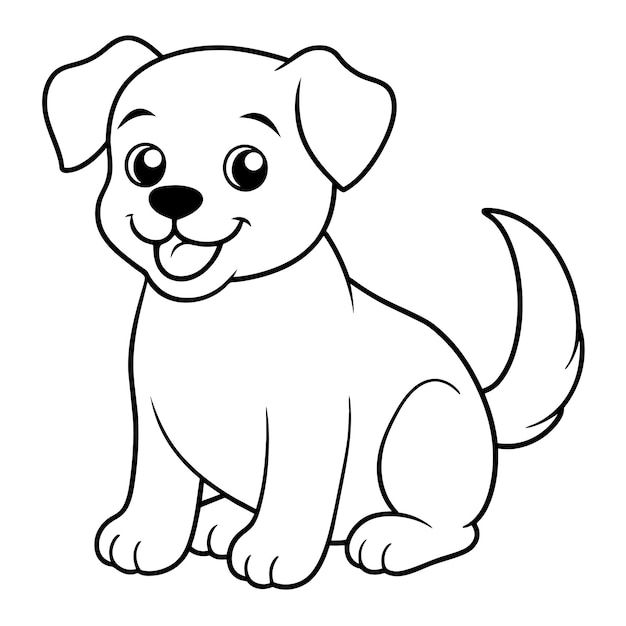 Desenho de Cachorro: Cachorro Fofo para desenhar