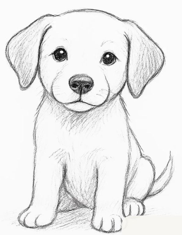 Desenho de Cachorro: Labradores para desenhar