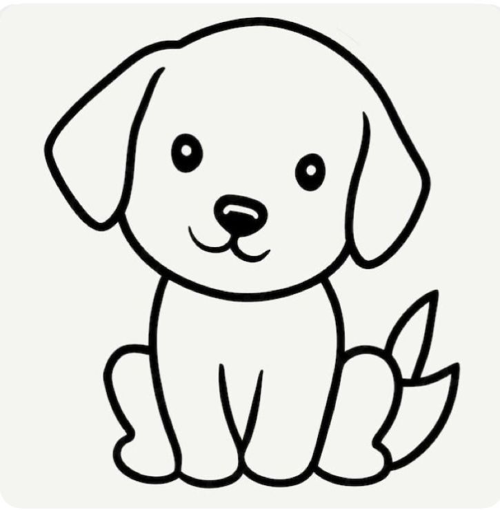 Desenho de Cachorro: Cachorro Labrador para desenhar
