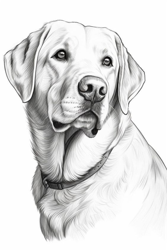 Desenho de Cachorro: Labrador Retriever para desenhar