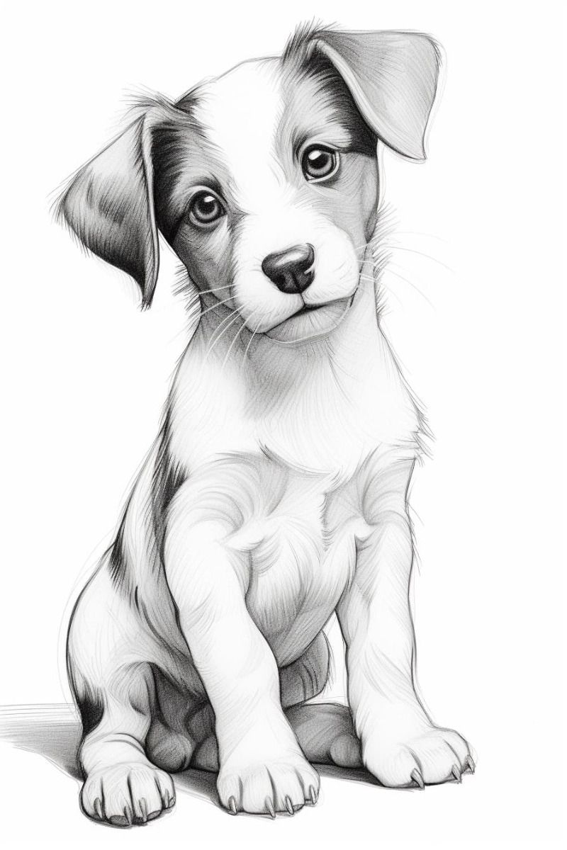 Desenho de Cachorro: Cachorro Beagle para desenhar