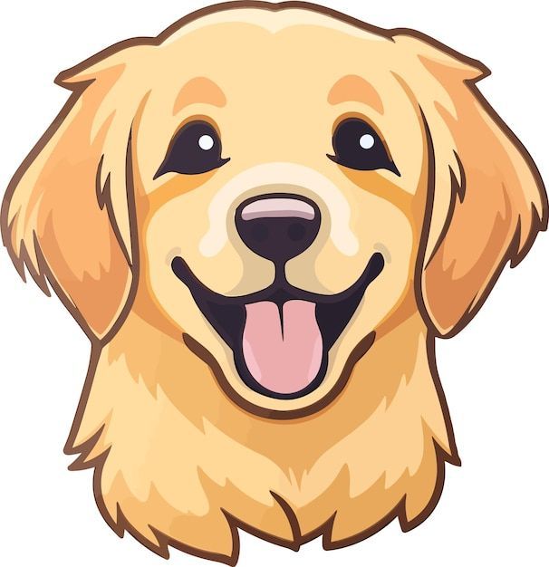Desenho de Cachorro: Cachorro Golden Retriever para desenhar