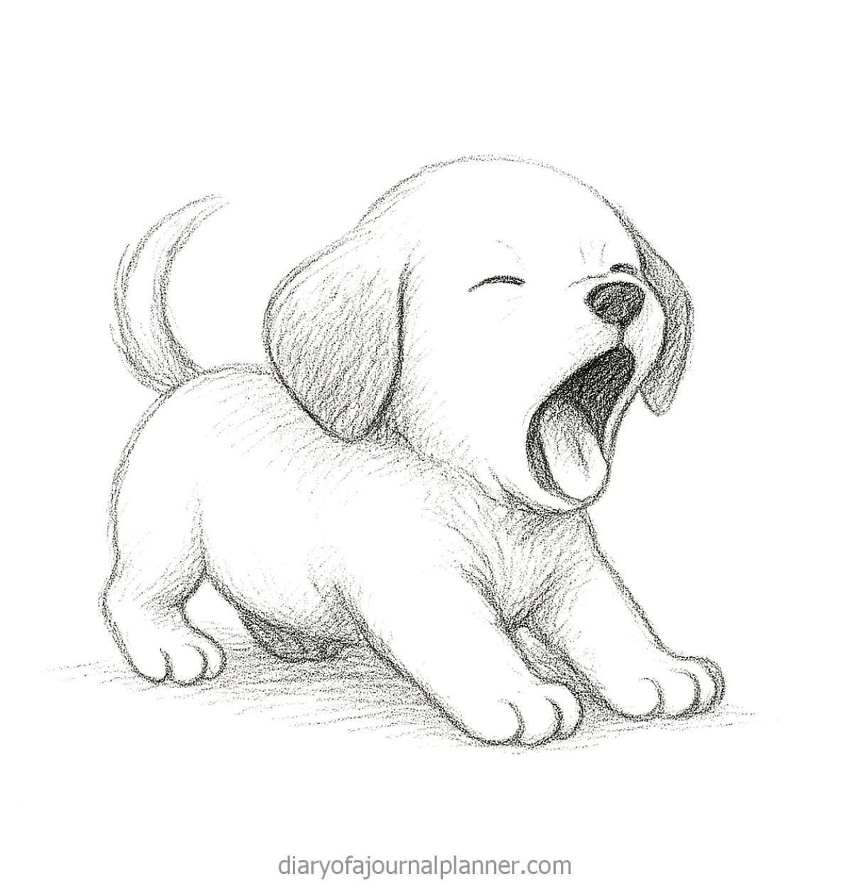 Desenho de Cachorro: Filhote Labrador para desenhar