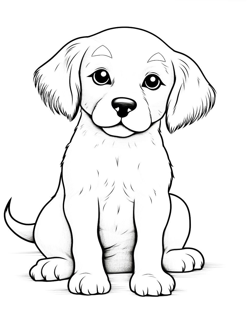 Desenho de Cachorro: Labrador Fofo para desenhar