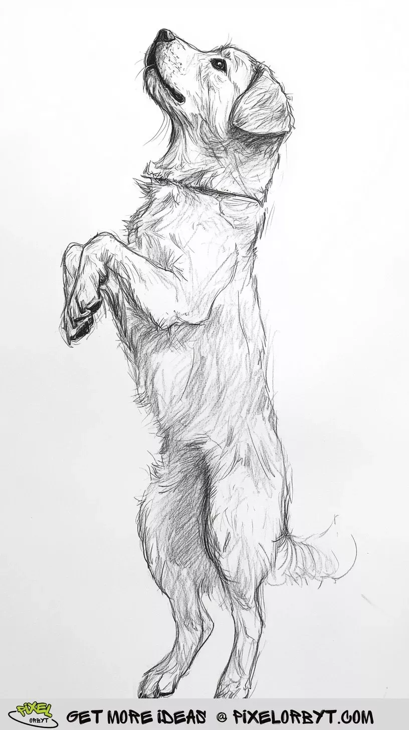 Desenho de Cachorro: Cachorro Labrador para desenhar