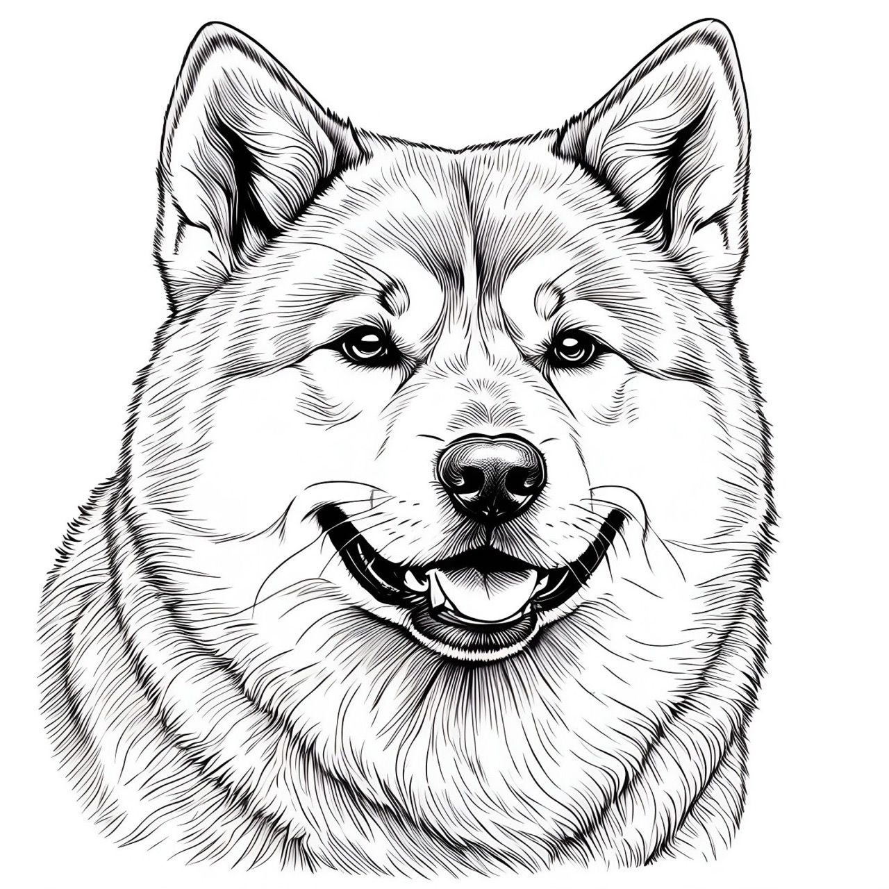 Desenho de Cachorro: Cachorro Husky para desenhar
