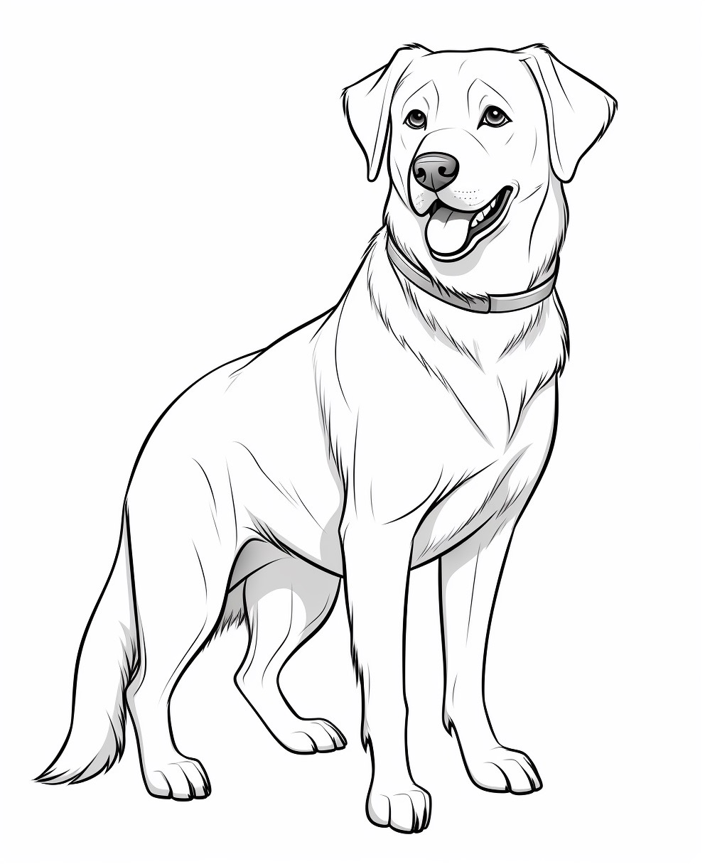 Desenho de Cachorro: Labrador Retriever para desenhar