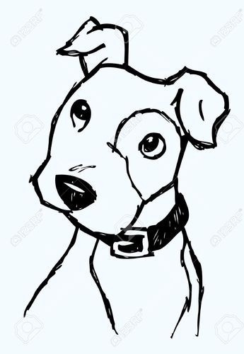 Desenho de Cachorro: Cachorro simples e fofo para desenhar