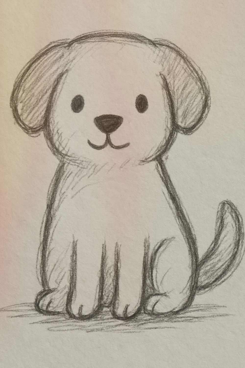Desenho de Cachorro: Cachorro Fofo para desenhar