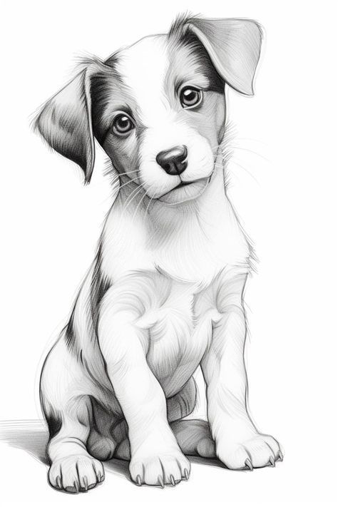 Desenho de Cachorro: Cachorro Fofo Labrador para desenhar