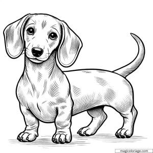 Desenho de Cachorro: Dachshund para desenhar
