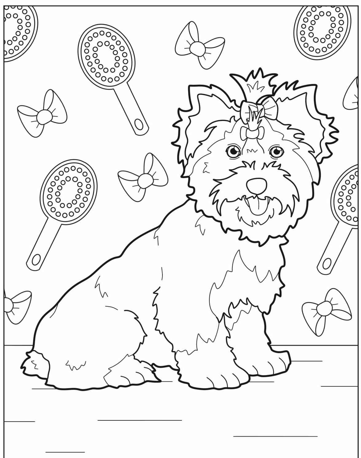 Desenho de Cachorro para imprimir e colorir com fundo divertido