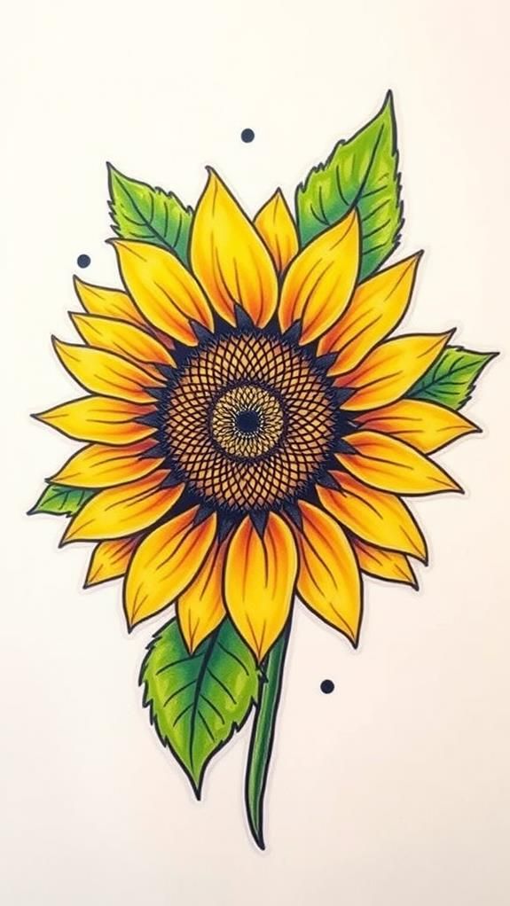 Desenho de Flores: Girassol para desenhar