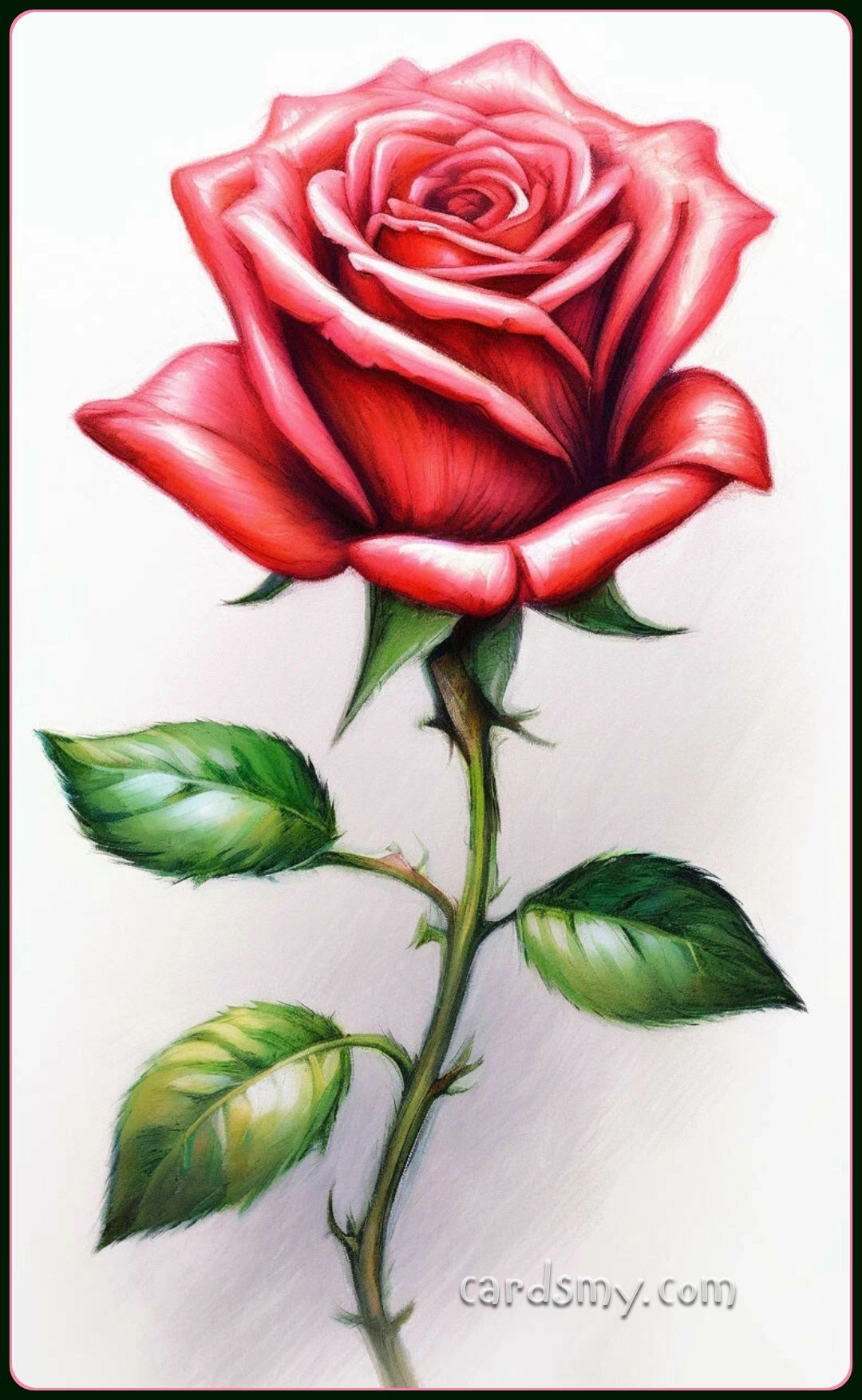 Desenho de Flores: Rosa realista para desenhar