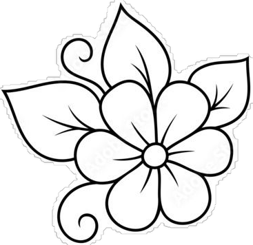 Desenho de Flores: Flor Simples para desenhar