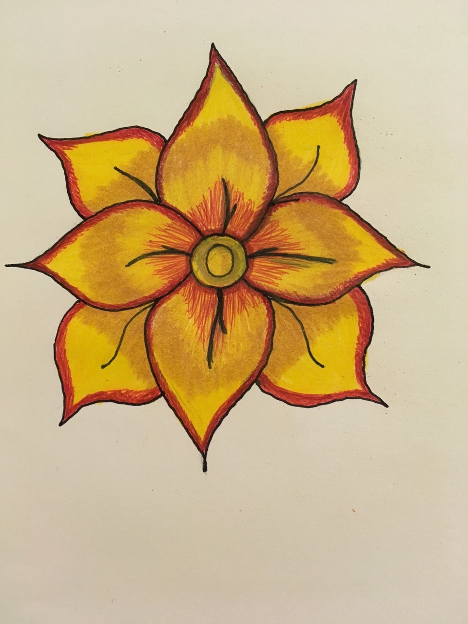 Desenho de Flores: Flor Amarela para desenhar