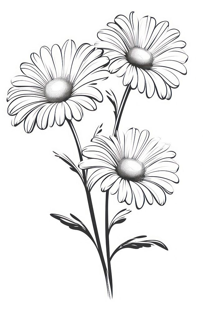 Desenho de Flores: Margaridas para desenhar
