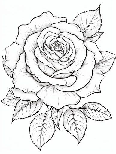 Desenho de Flores: Rosa para desenhar