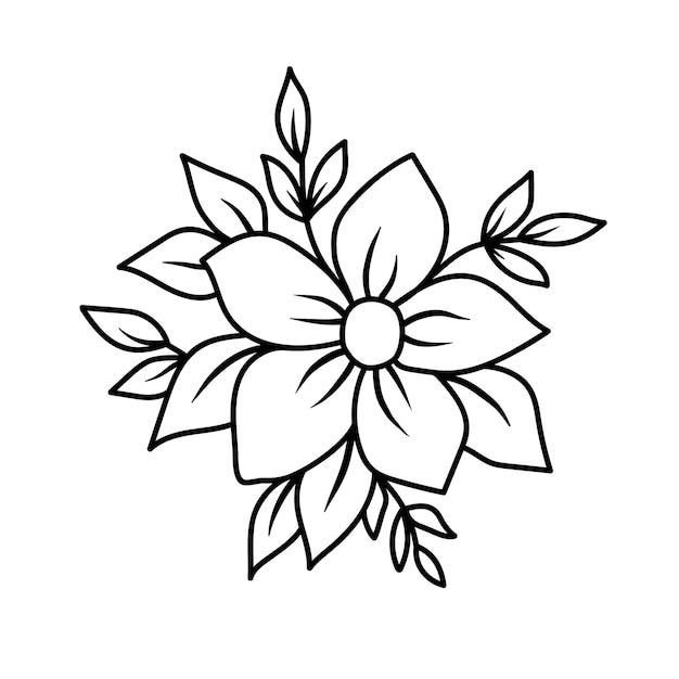 Desenho de Flores: Flor Simples para desenhar