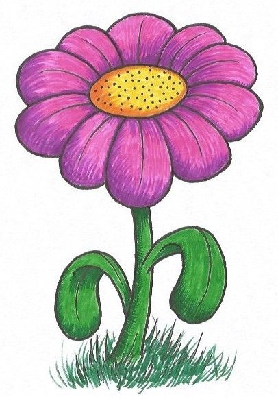 Desenho de Flores: Flor Rosa para desenhar