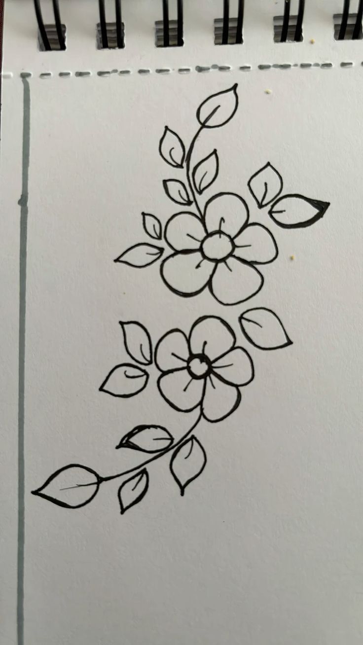 Desenho de Flores: Flores simples e fofas para desenhar