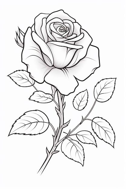 Desenho de Flores: Rosa para desenhar