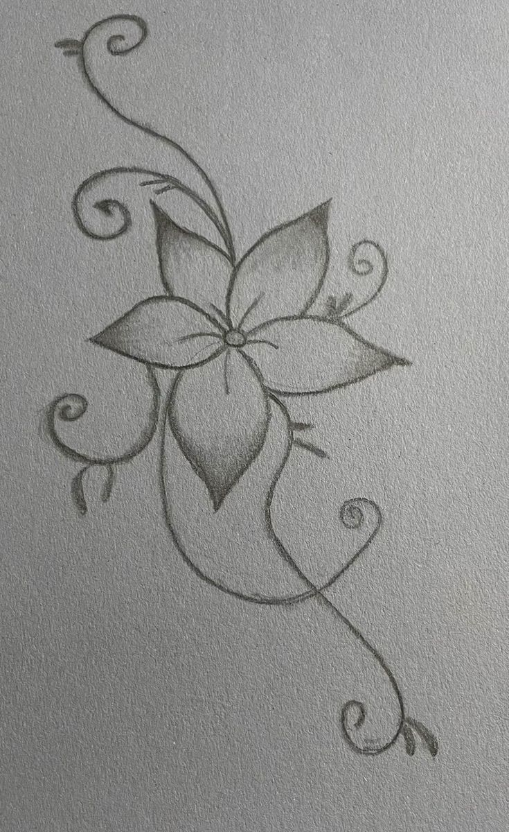 Desenho de Flores: Flor Simples para desenhar
