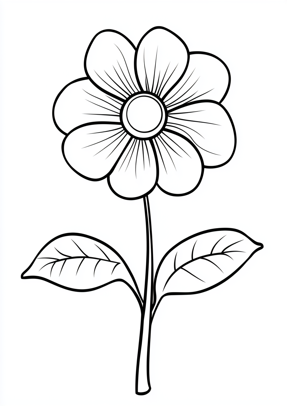Desenho de Flores: Flor Simples para desenhar