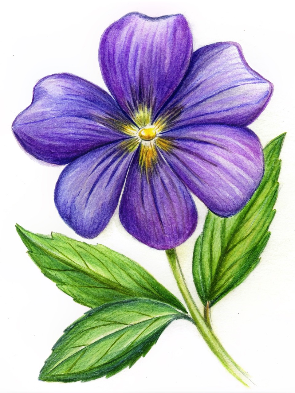 Desenho de Flores: Flor Violeta para desenhar