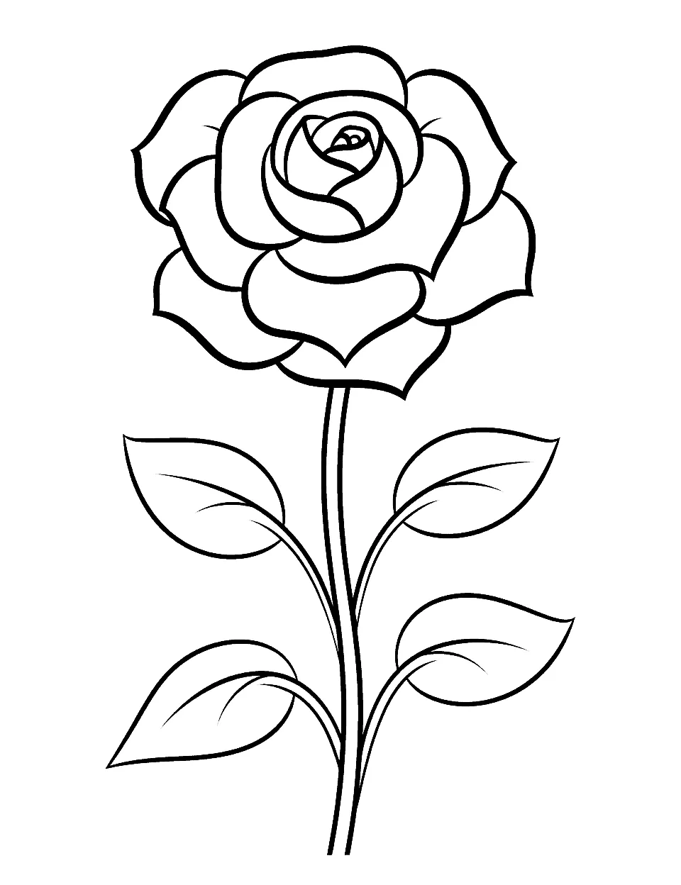 Desenho de Flores: Rosa para desenhar