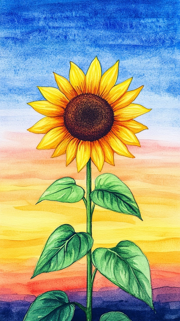 Desenho de Flores: Girassol para desenhar