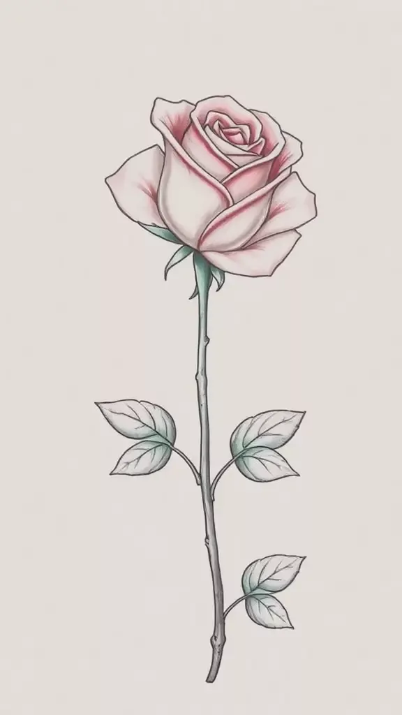 Desenho de Flores: Rosa Realista para desenhar