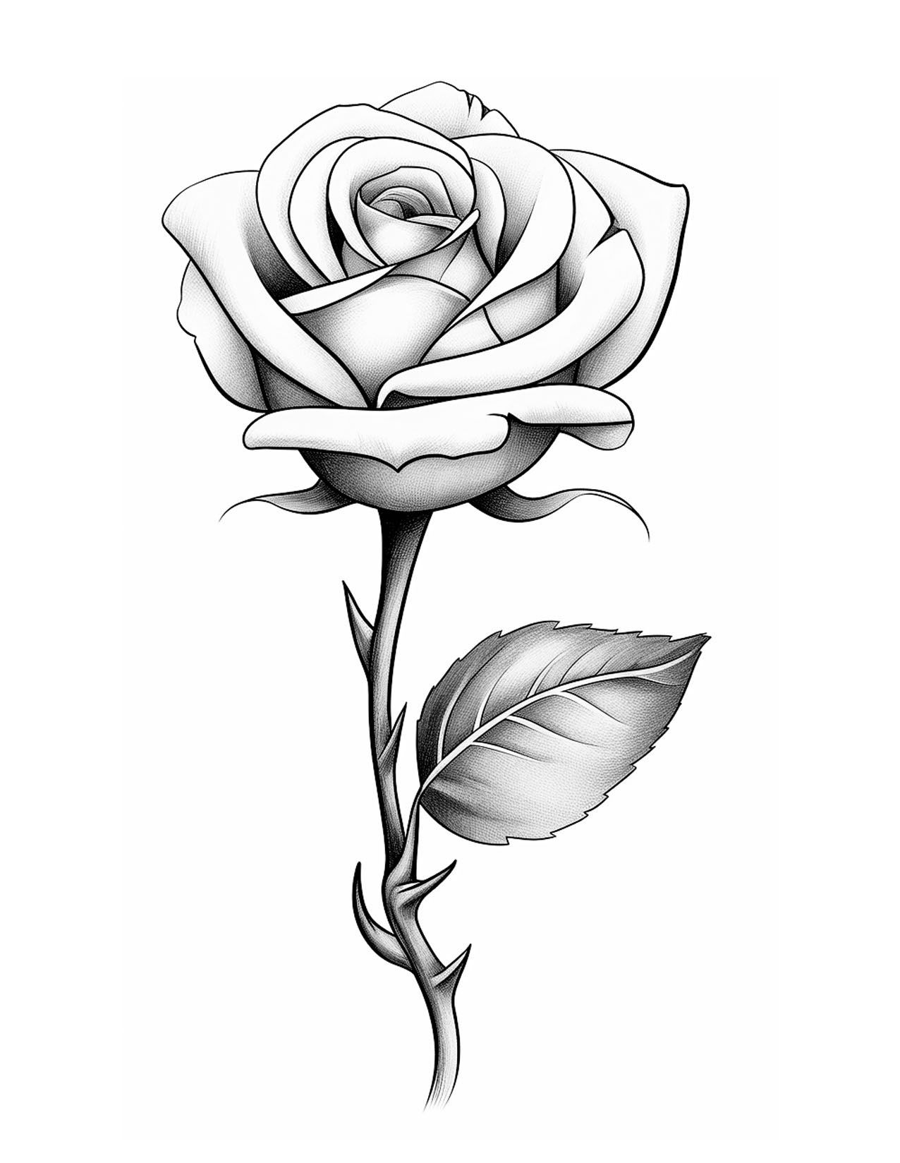 Desenho de Flores: Rosa para desenhar