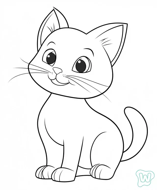 Desenho de Gato: Gato Fofo para desenhar