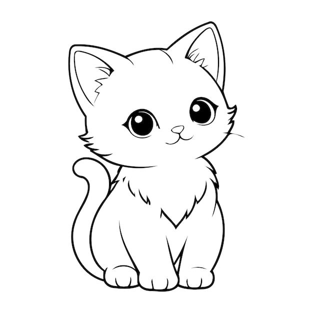 Desenho de Gato: Gato Fofo para desenhar